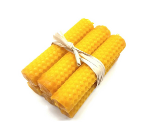 Bougie Cire d'Abeille 10cm - 6pcs